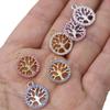 10Pcs Silver Plated Crystal Tree Of Life Charm Pendant For Jewelry Making Earrings Bracelet Necklace Accessories Diy Findings