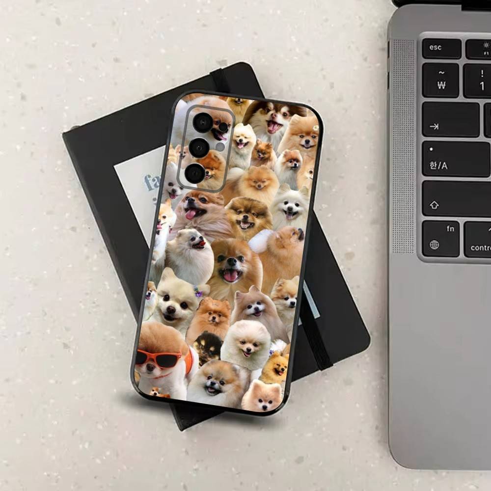 Cute P-Pomeranian Dogs  Phone For Samsung Galaxy A53,31,52,72,41,22,73,32,71,Note,J7,8,9,5G Soft Black Silicone Case