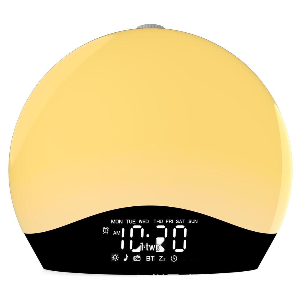 Top-Selling Bluetooth Ambient Light Alarm Clock with Sunrise Simulation and White Noise for Bedroom
