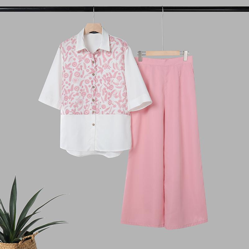 ZANZEA Seturi costume casual din două piese pentru femei, bluză cu mâneci 3/4 cu imprimeu și pantaloni