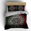 Aztec Calendar Decor Set Bedding Set with 1 Duvet Cover 2 Pillowcases Single Double King Queen, Gift