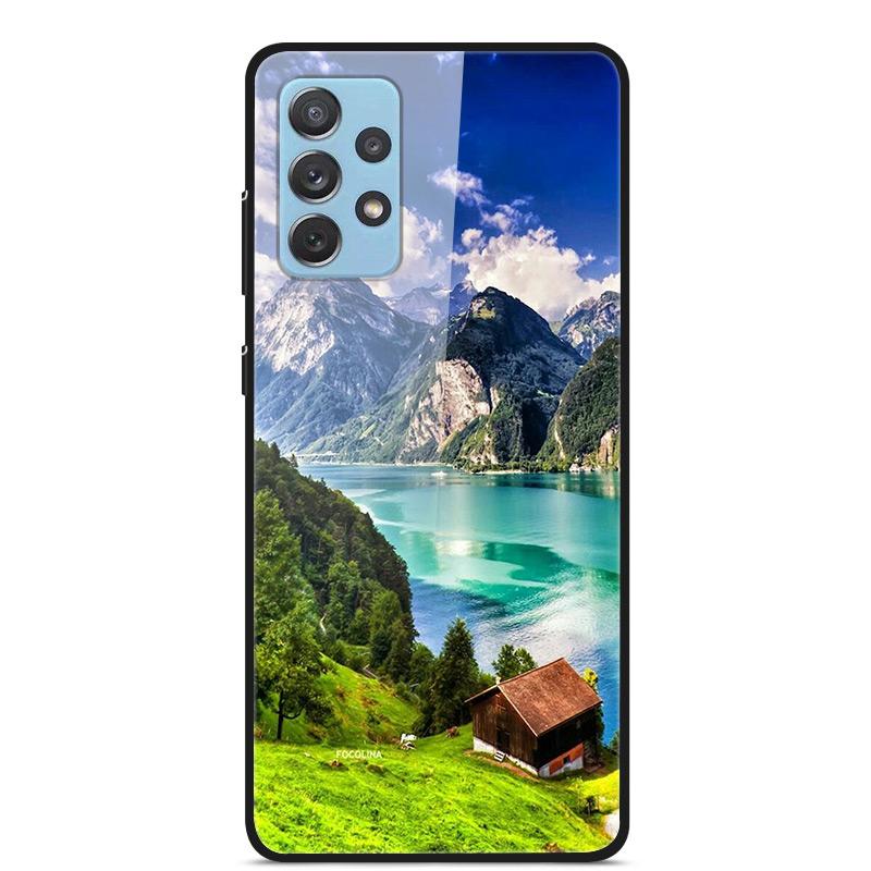 

Tempered Glass Phone Cases for Samsung Galaxy A32 4G 5G Hard PC Fundas Back Covers for Galaxy A52 A52s A72 Shells Capa A 32 52 S Galaxy A32 5G