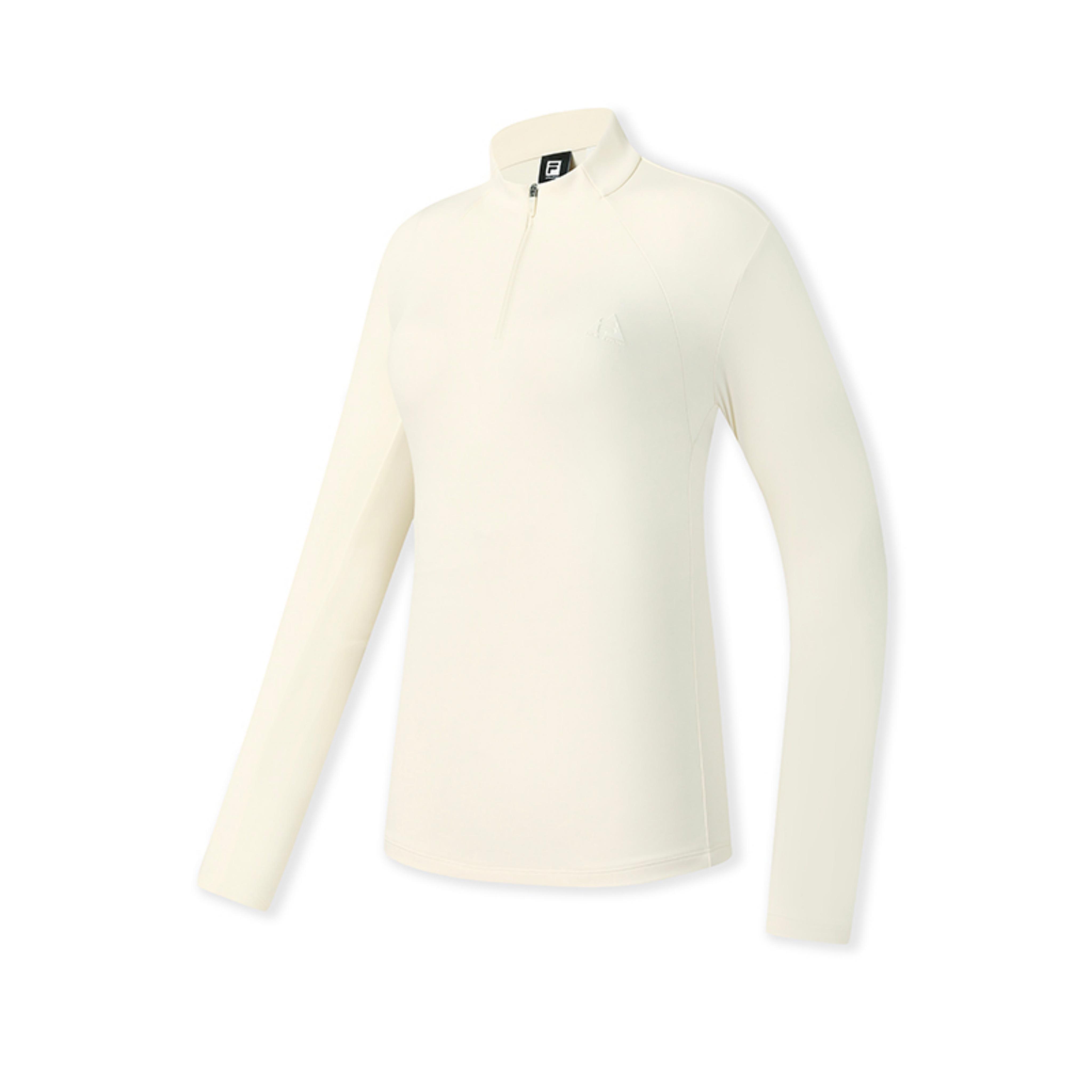 

Fila Explorer Модный Повседневный Уличный Универсальный Приталенный Эластичный Трикотажный Лонгслив на Молнии до Середины Женские топы Роса-Белый A11W547203FIV S