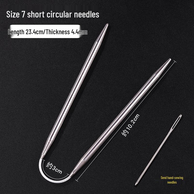 Stainless Steel Circular Knitting Needle Set for Sweaters and Sleeves