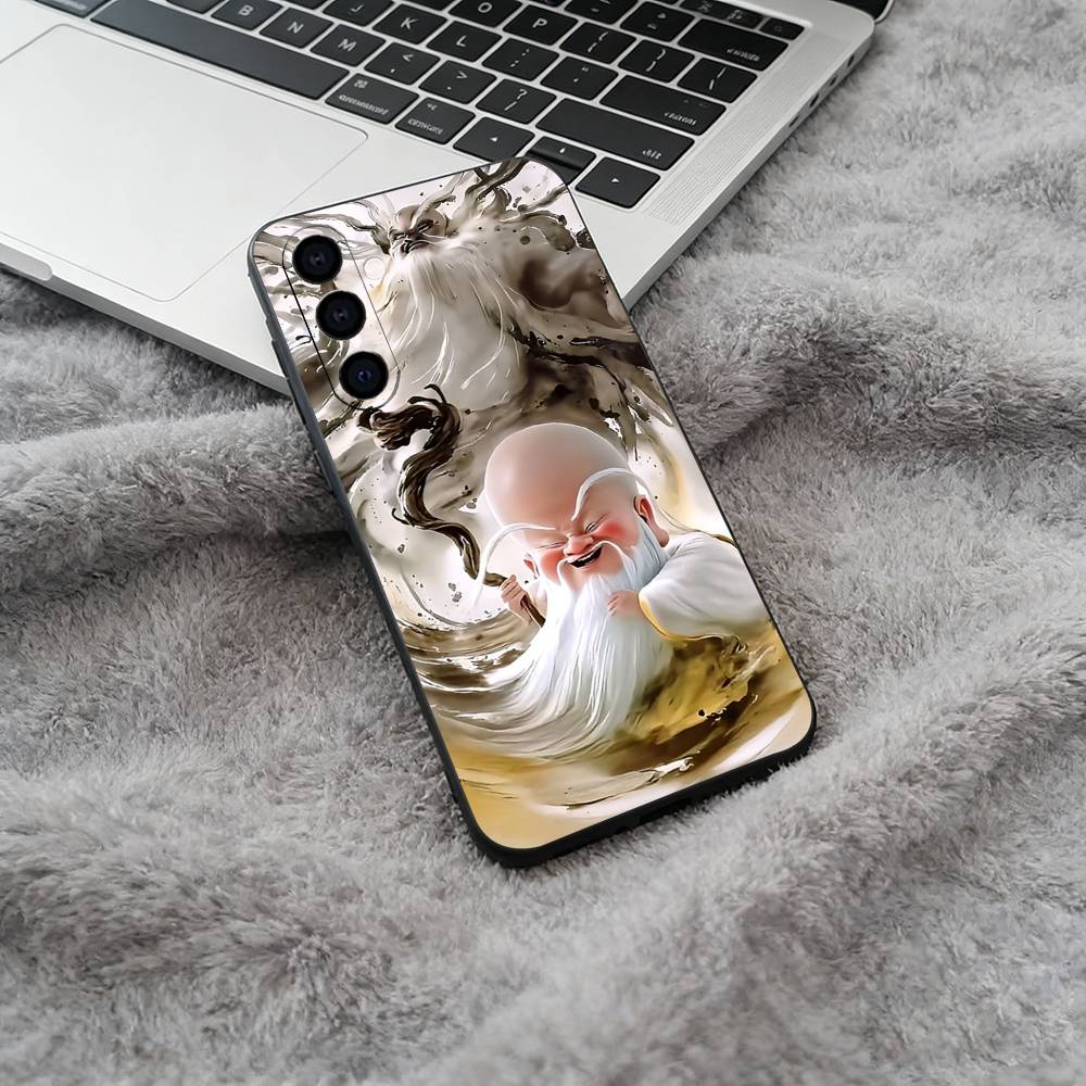 H-O-T-Ne-zha Black Soft Silicone Phone Case for Samsung Galaxy A73, A71, A72, A70, A53, A52, A51
