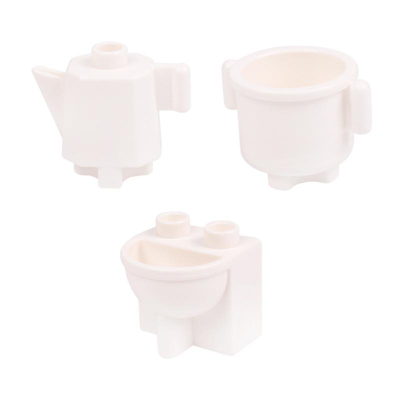 Big Building Blocks Bathroom Kitchen Furniture Accessories Compatible With Large Bricks Educational Diy Toys Children Kids Gifts