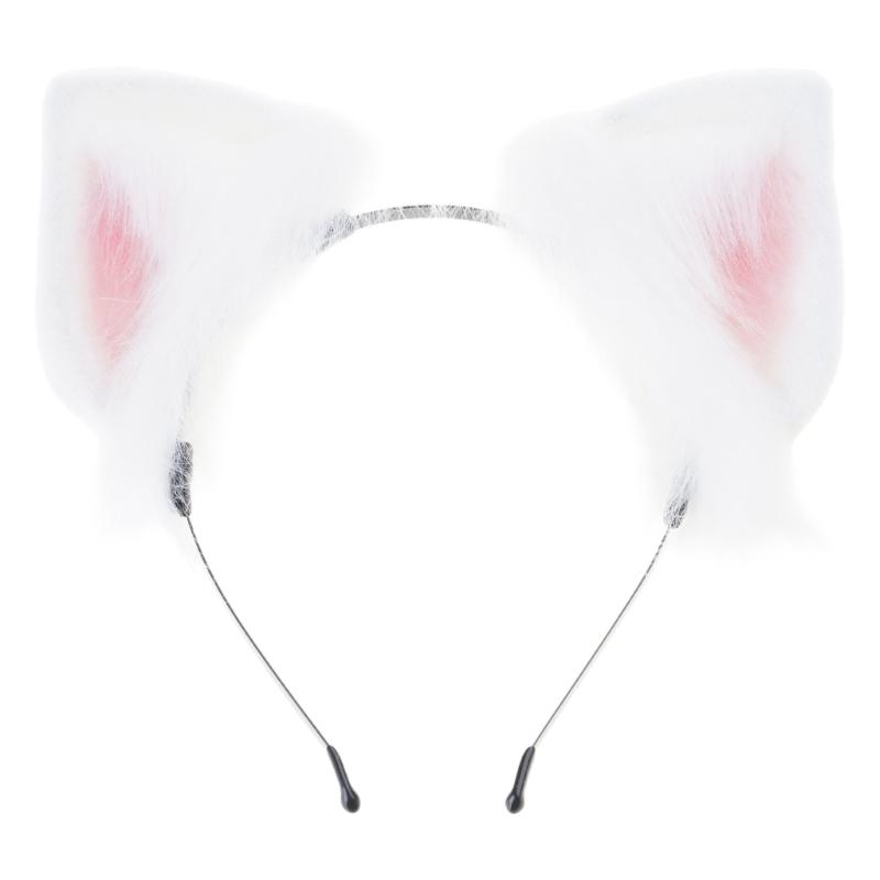 Lolita Headbands Furry Animal for Cat Ears Headwear  Kawaii Hair Hoop for Halloween Cosplay Headpiece Party Supplies