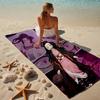 proof beach towel with a Demon Slayer characters1 pattern - soft,absorbent,quick-drying,machine washable - perfect for swimming,camping,bathing