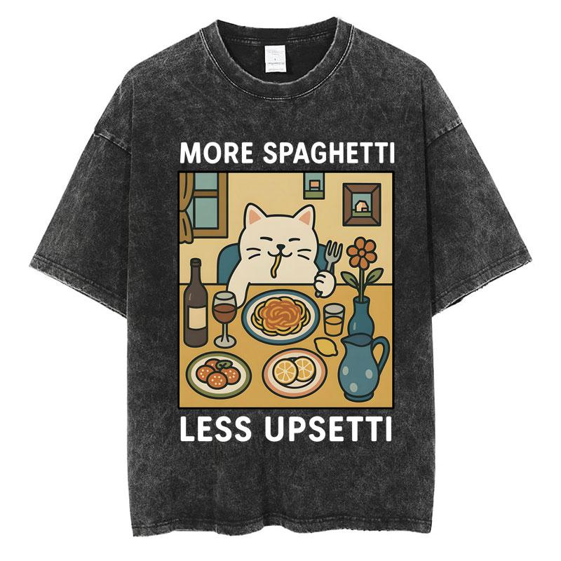 

Washed Confused Cat Meme Graphic T Shirts I Do Not Think Therefore I Do Not Am Tshirts Cotton Oversized High Quality T Shirt S