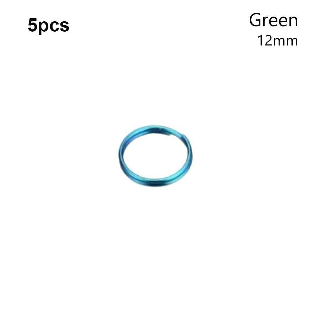 

5pcs Portable Outdoor Keyring Buckle 10/12mm Key Ring Circle Clip Camping Travel Hanging Tool Green 12mm