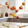 Practical Personality Exploding Fruit Bowl Simple Metal Round Fruit Bowl Holiday And Festival Party Desk Ornaments Decoration