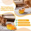 Interactive Pet Puzzle Feeder Dog and Cat Treat Dispenser Toy with Pedal and Adjustable Food Outlet Mental Stimulation Dog Toy