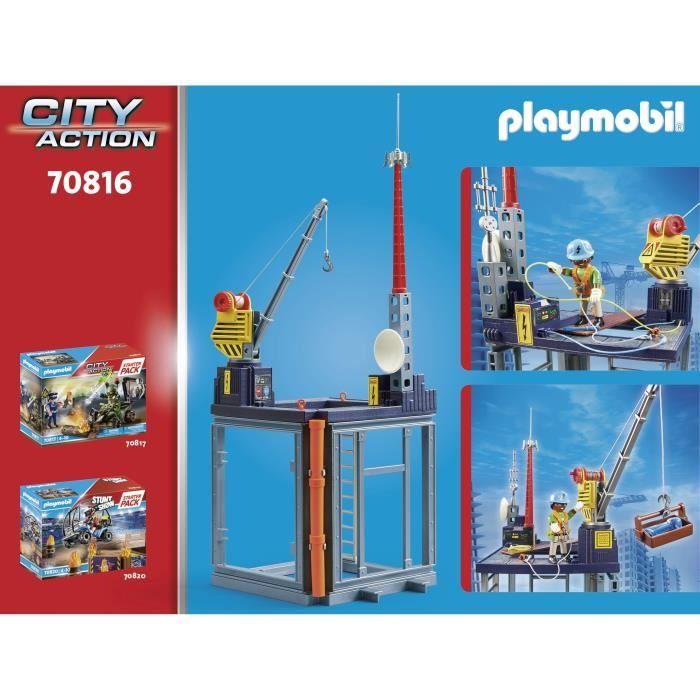 Playmobil - 70816 - city action la construction - starter pack - plateforme de construction