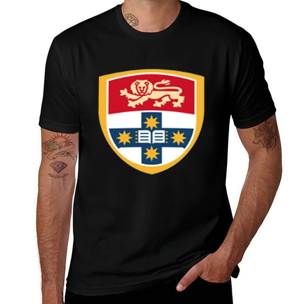 University Of Sydney Logo Tshirt Basic Crew Neck Short Sleeve Top