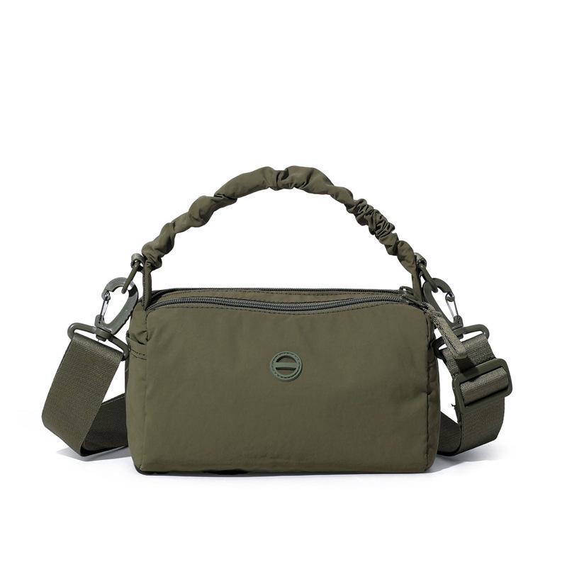 Summer Versatile Shoulder Bag Solid Color Simple and Lightweight Cross-span Bag Daily Commuter Handheld Small Square Bag Men and Women