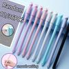 12/36Pcs Whimsical Cartoon Meow Cat Gel Rollerball Pens 0.5mm Black Waterbased Office Signature Pens Vibrant Wagging Tail Design Back School Supplies