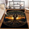 "Tree of Life Rug with Sunset Background, Celtic Style Home Decor" Suitable for use as an anti-slip for living room bedroom sofas