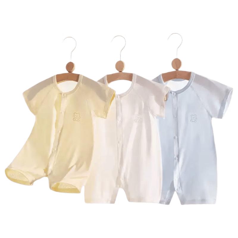 JOYNCLEON Baby Lyocell Short-Sleeve Summer Bodysuit 66