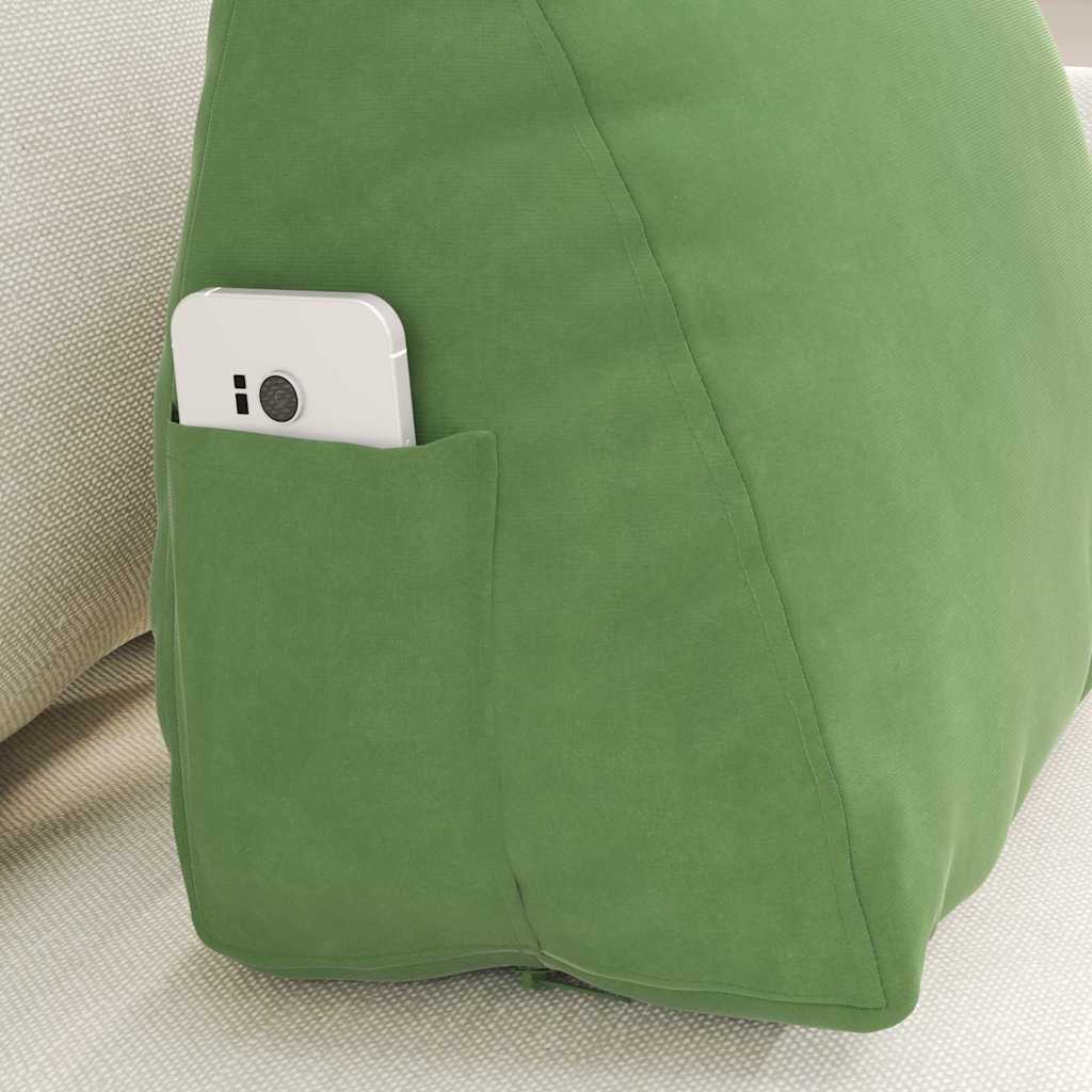 Back Cushion Light Green 45 X 20 X 35 Cm Cord Fabric