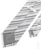 Gran creer Tie and Pocket Square Wedding Made in Fujiyama Gran creer x Set, Formal, Silk, Japan, Weave, (Multi-Stripe Silver)