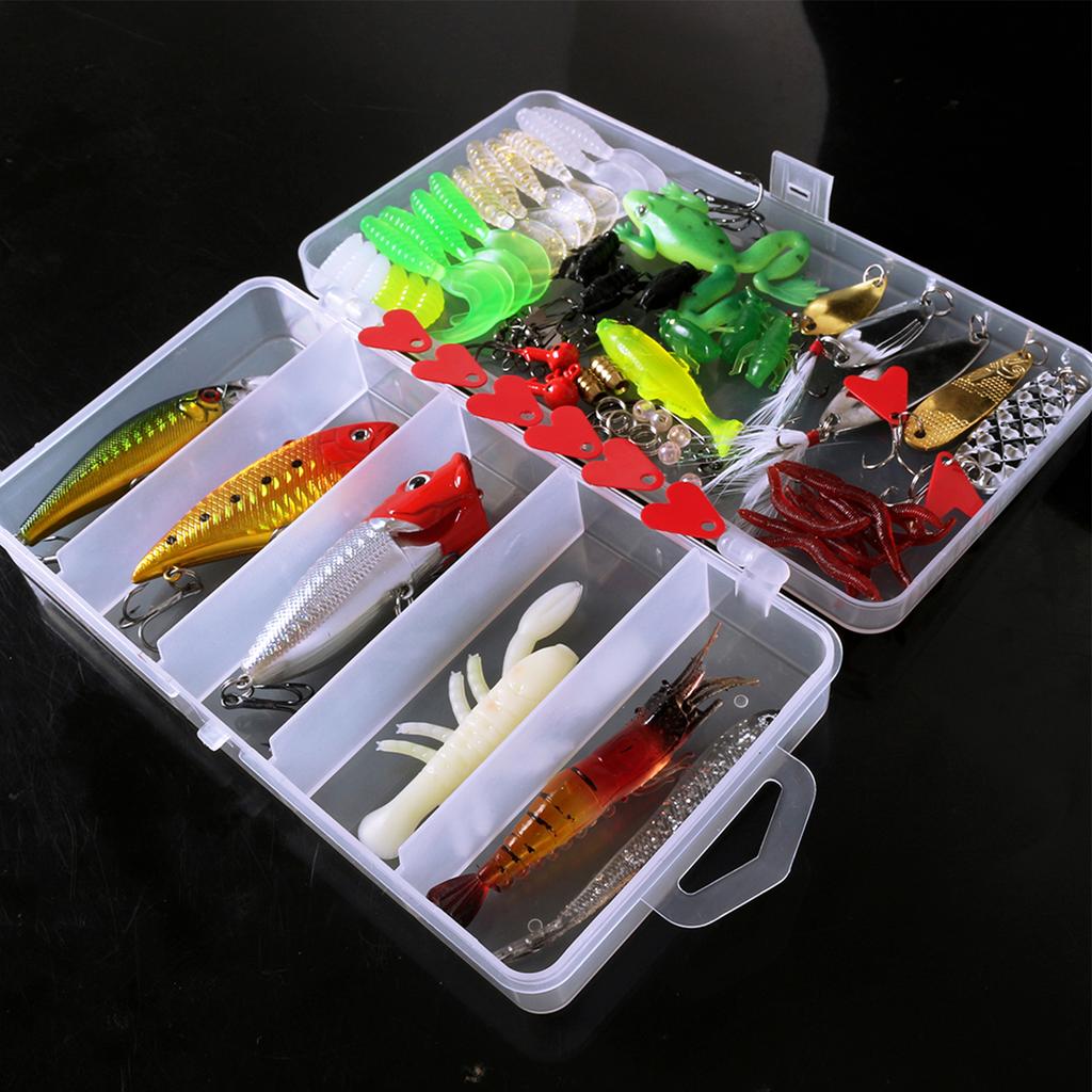 78pcs Fishing Lures Kit for Bass Trout Salmon Fishing Accessories Tackle Tool Fishing Baits Swivels