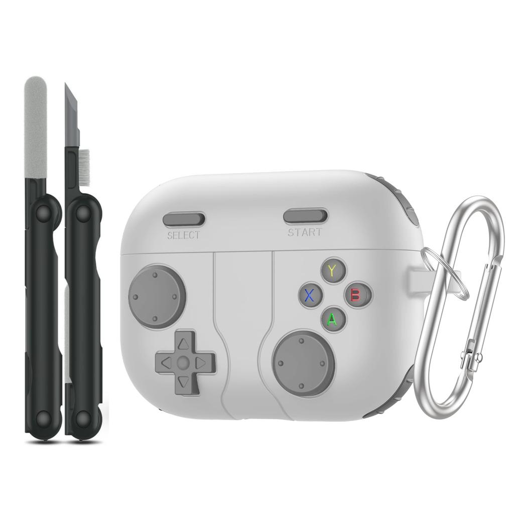 for AirPods Pro 3 New Case with Cleaning Kit Retro Game Console Design Case Soft Silicone Protective Case for AirPods Pro 3 2025