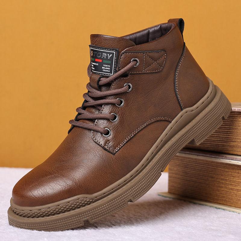 Men s casual warm trendy shoes tactical Martin boots men only sell men s autumn and winter new versatile Martin boots 38