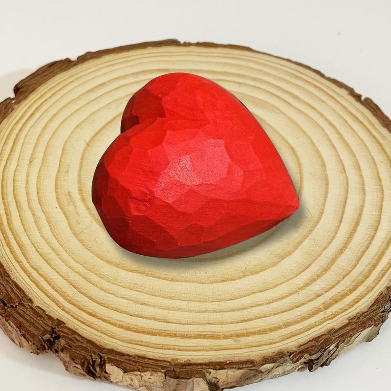 

Деревянный кулон-сердце ручной работы - Идеальный подарок для девушки 3.5 cm