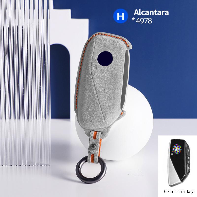 Car Key Shell Housing Suede for BMW I7 X7 735i 740i G07 LCI IX I20 X1 U11 7 Series G70 G09 XM U06 G81 Key Case Bag Accessories