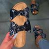 Fashion Women's Slippers Butterfly-knot Flat Sole Large Size Shoes Women Leisure Dress Anti-Slip Sole Summer Roman Zapatillas De Mujer