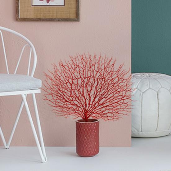 Künstlicher Korallenast 16,5" Simulation Meereskorallenast Falsche Aquarienverzierung für Fischtank Landschaft Hochzeit Heimdekoration