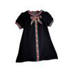 Mädchenkleid im klassischen Stil mit Schleife, mittlere und große Kinder, Bienenband, schmal geschnittenes Kleid