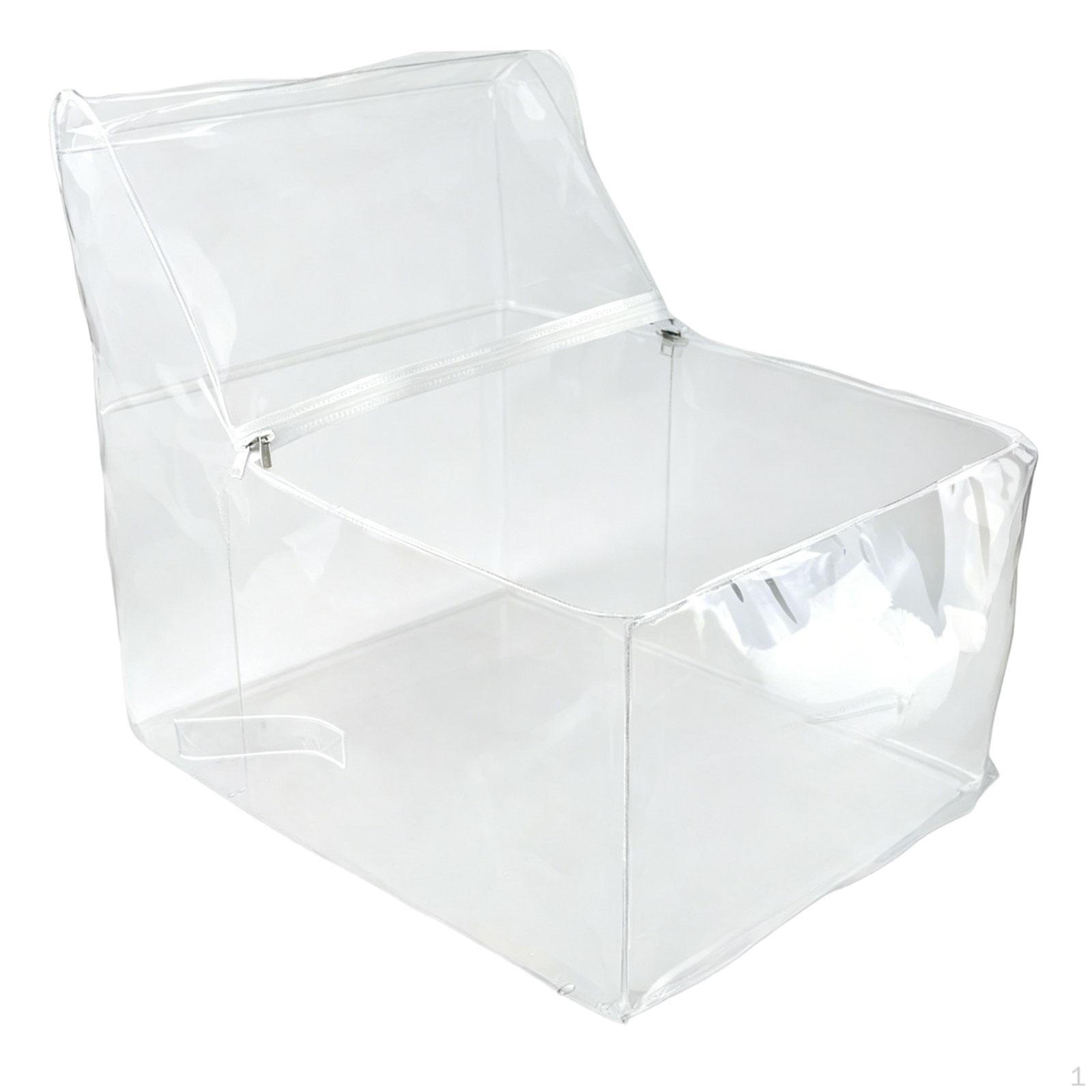 

Stuffed Animal Storage Bean Bag Chair Plush Toy Organizer Clear Transparent Zippered Waterproof PVC