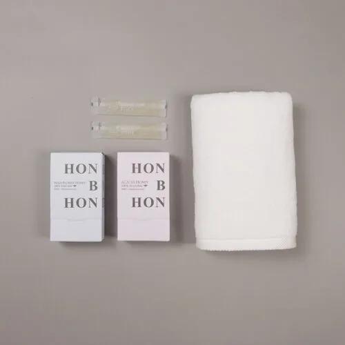 Premium Honey Towel Gift D (New Color Plain 1 + Honey Stick 20 Packs) Gift Set Group Gift Commemorative Gift