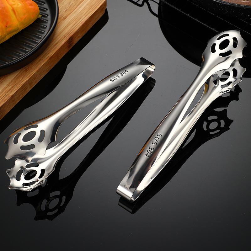 304 Stainless Steel Barbecue, Steak, Bread, Ice, and Sugar Cube Food Tongs