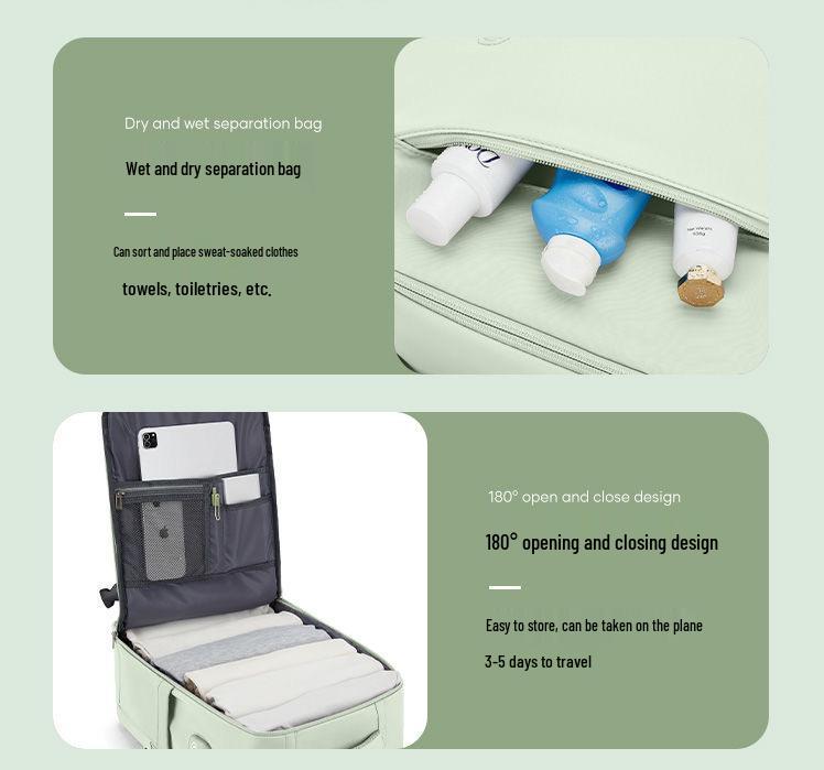 Men's Large Capacity Travel Backpack with Wet/Dry Separation, Cabin-Size Business Computer Backpack