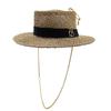 Kedja sommar halmhatt dam utomhus semester solskydd strand solhatt Panama halmhatt chapeau homme
