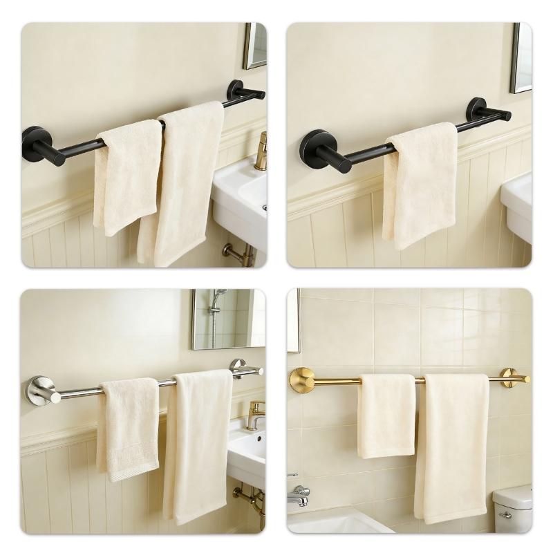 Not Drill Installation Extendable Towel Brackets Steel Bathroom Towel Rack Strong Grip Suction Cups Strong for Home Use