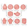 10 Pcs Eid Mubarak Cookie Cutters Food Grade Materials Moon Star Pressable Biscuits Mold Cookie Stamp Kitchen Baking Tool