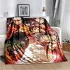 Anime Demon Slayer Kimetsu no Yaiba Fleece Blanket Nezuko Kamado Tanjiro Kamado Soft Bedding Bedspread Sofa Warming Cover