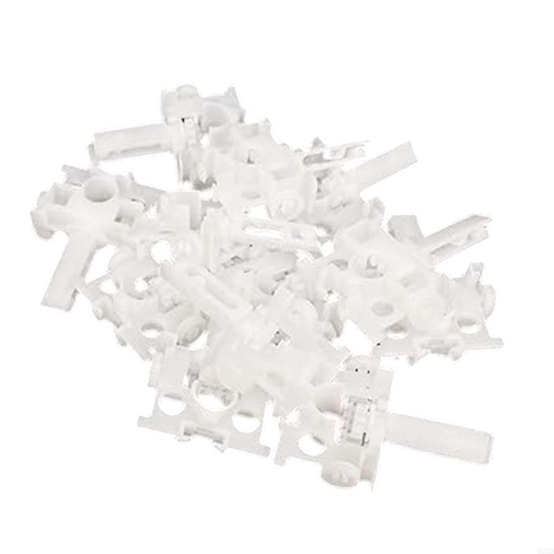 62KD 12/60Pcs Universally Vertical Blind Repair Carriers with Stem Set Blinds Replacement Repairing Parts Window Curtain Kits