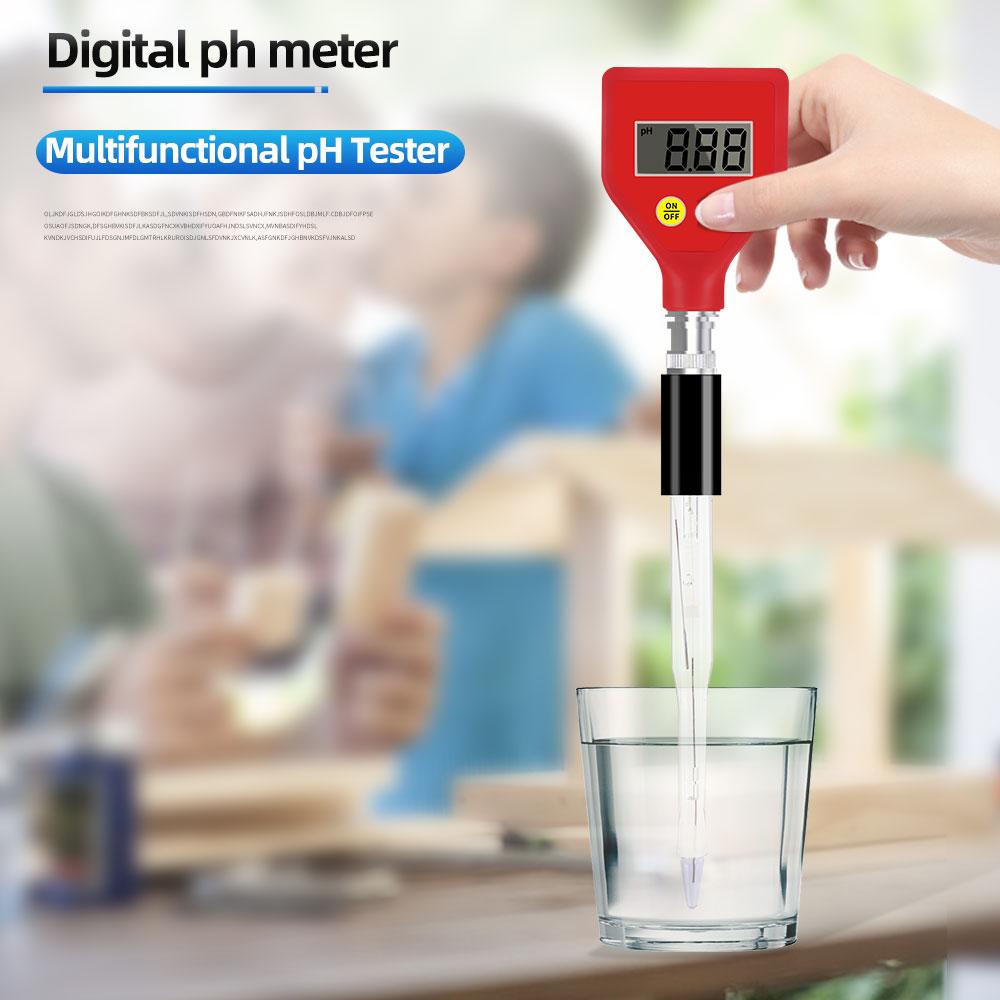 PH-108 Digital Soil pH Meter Food pH Tester For Plants Flowers Milk Cheese Vegetable Acidity Moisture Monitoring Tools 20% OFF
