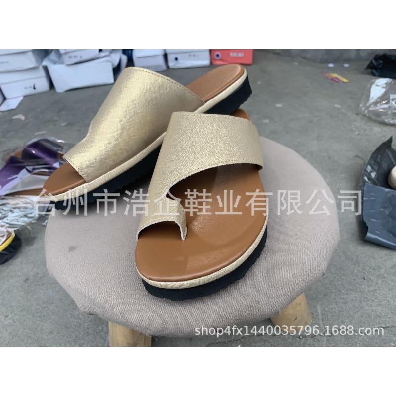 Large size sandals women's spring and summer new solid color women's toe sandals wish