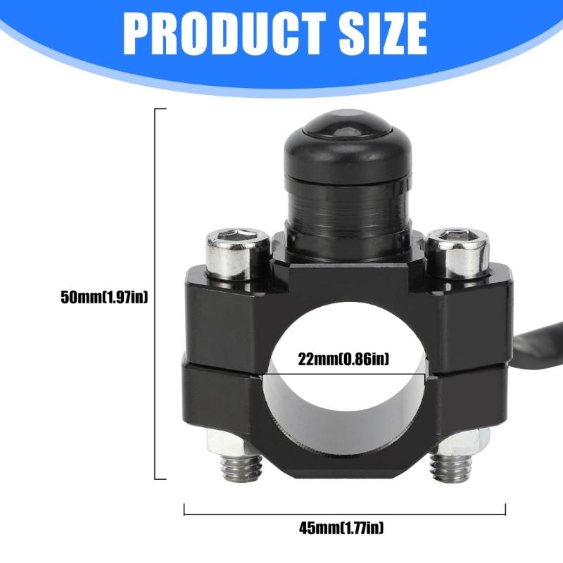 Quick Install Motorcycle Switches Handlebar Mount Horn Headlight Strobe Momentary Button Fuel Efficient Ergonomic Grip