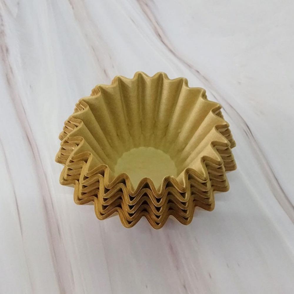 100Pcs/Pack Disposable Coffee Filters Manual Drip Coffee Ripple Filter Paper Funnel Kitchen Filter Tool