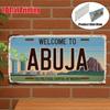 D Flatpc Vintage Metal Sign Only for Decoration Outdoor Wall Art  Welcome To Abuja Sign The Political Capital Decor