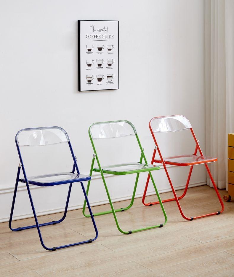 Acrylic Transparent Chair for Photos - Stylish, Portable, Light Luxury Coffee & Dining Chair, Ins Style.