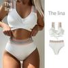 European & American Sexy Bikini Three-Piece Set with Split Long Dress Swimsuit - Women's 2025 Collection.