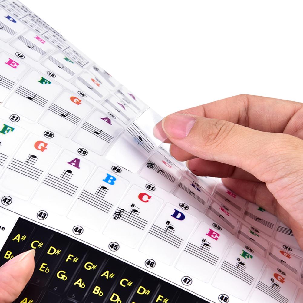 Piano Keys Sticker Set for Key Keyboards Removable for Beginners T21 M (Multicolor)