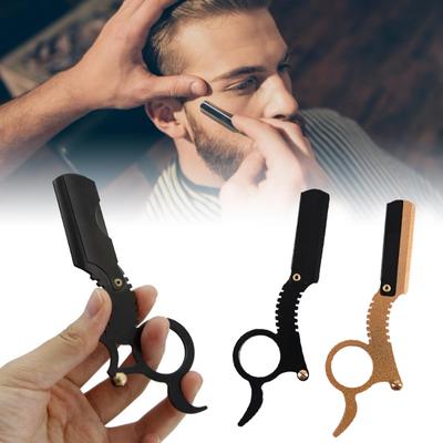 Straight Edge Kapper Scheermes Kapsel Baard Wenkbrauw Scheren Tool Handmatige ontharing Scheermes Exclusief scheermesje